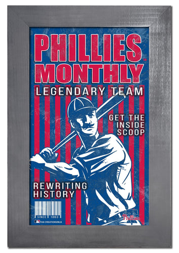 Fan Creations Home Decor Philadelphia Phillies   Team Monthly Frame 11x19