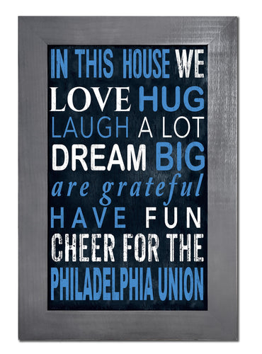 Fan Creations Home Decor Philadelphia Union   Color In This House 11x19 Framed