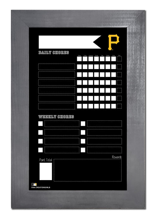 Fan Creations Home Decor Pittsburgh Pirates   Chore Chart Chalkboard 11x19 With Frame