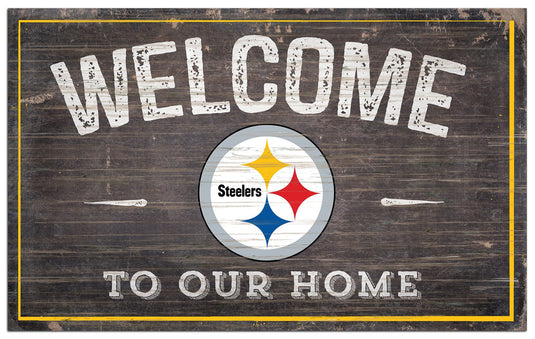 Fan Creations Home Decor Pittsburgh Steelers  11x19in Welcome Sign