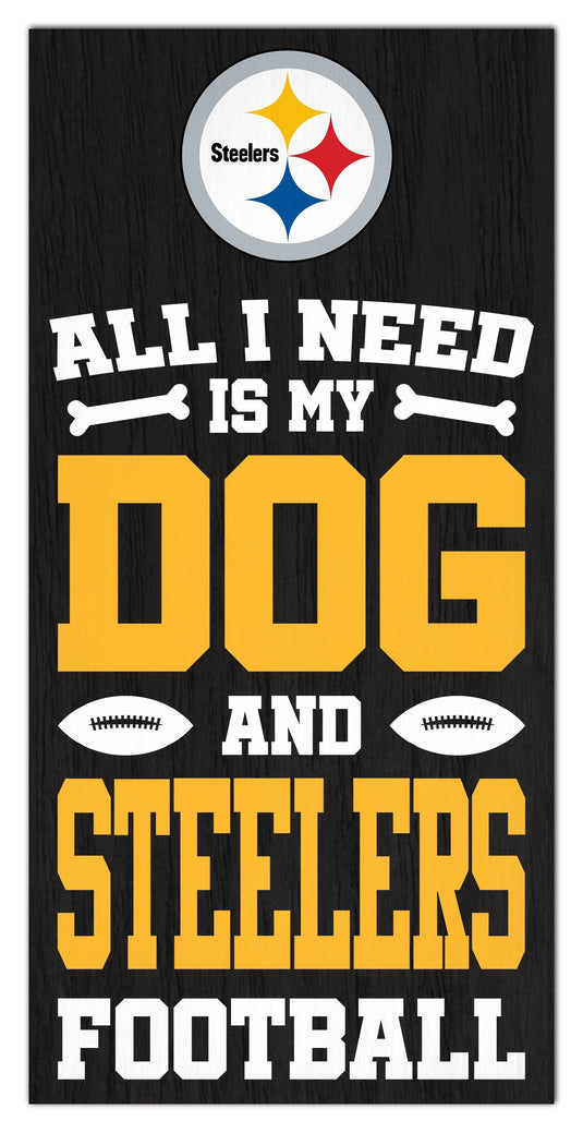 Fan Creations Home Decor Pittsburgh Steelers All I Need Is My Dog & Football