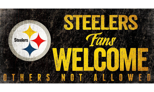 Fan Creations 6x12 Sign Pittsburgh Steelers Fans Welcome Sign