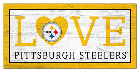 Fan Creations 6x12 Sign Pittsburgh Steelers Love 6x12 Sign