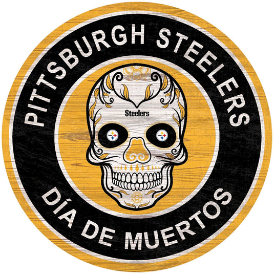 Fan Creations Holiday Home Decor Pittsburgh Steelers Sugar Skull Circle