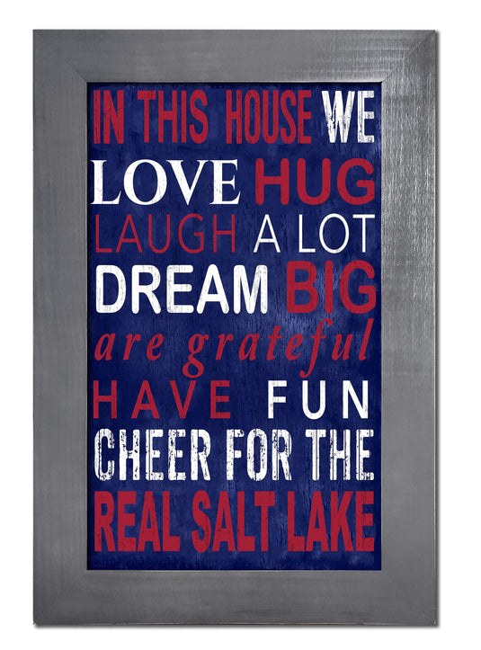 Fan Creations Home Decor Real Salt Lake   Color In This House 11x19 Framed