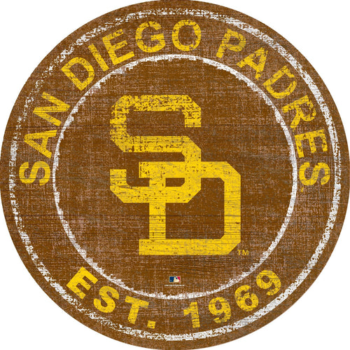 Fan Creations Home Decor San Diego Padres Heritage Logo Round