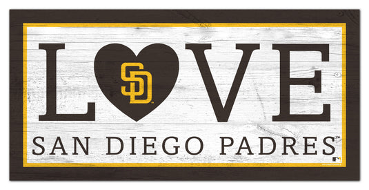 Fan Creations 6x12 Sign San Diego Padres Love 6x12 Sign