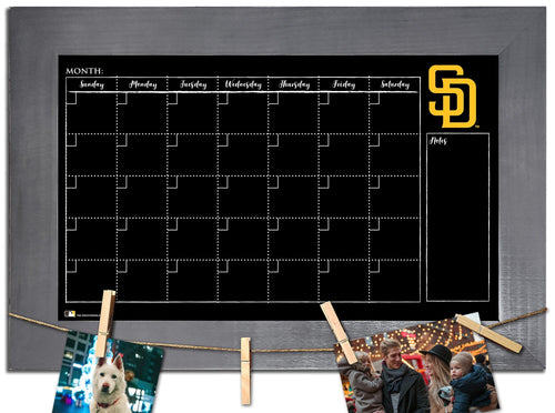 Fan Creations Home Decor San Diego Padres   Monthly Chalkboard With Frame & Clothespins