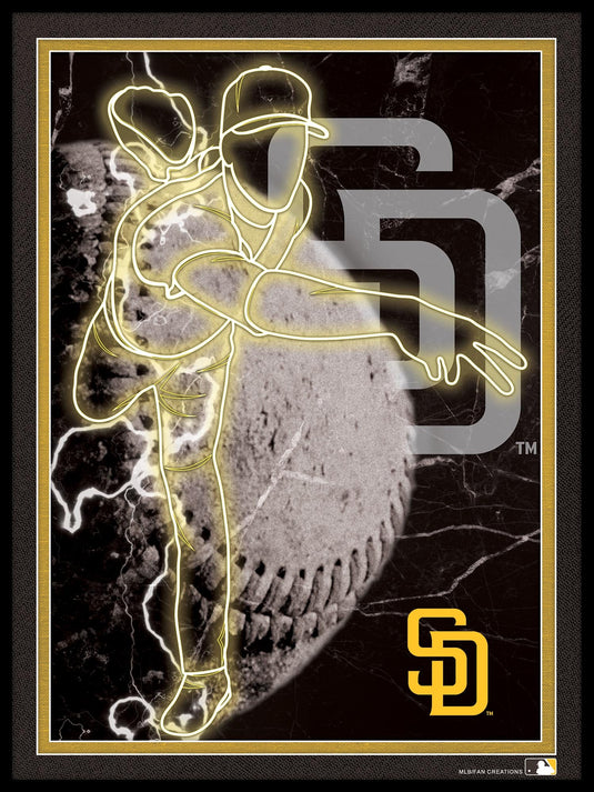 Fan Creations Wall Decor San Diego Padres Neon Player 12x16
