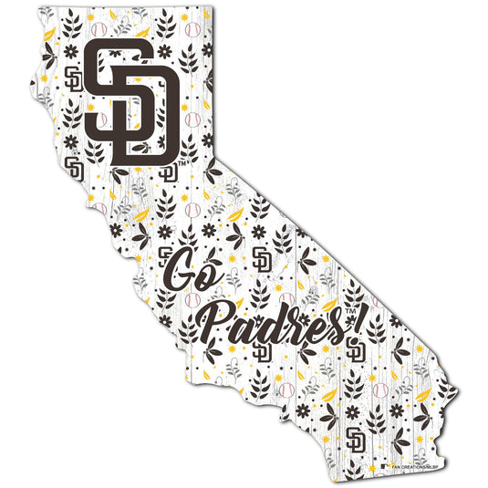 Fan Creations Wall Decor San Diego Padres State Sign 24in