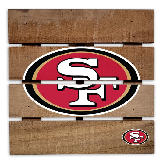 Fan Creations Gameday Food San Francisco 49ers 8in Wooden Hotplate