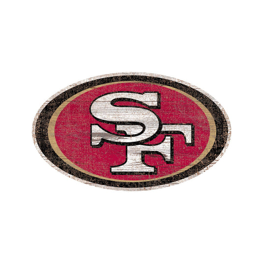 Fan Creations 24" Signs San Francisco 49ers Distressed Logo Cutout Sign