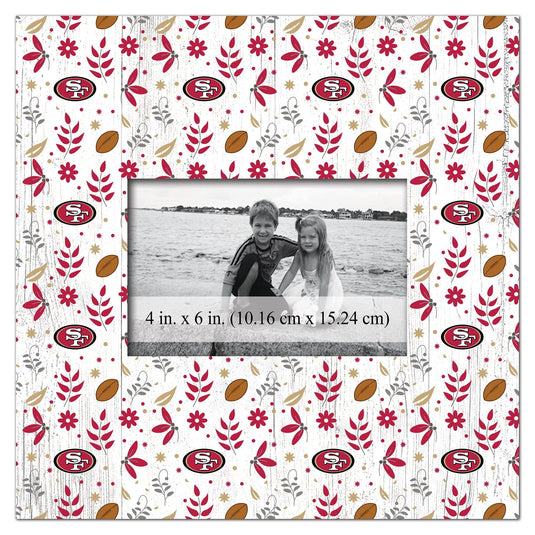 Fan Creations Home Decor San Francisco 49ers  Floral Pattern 10x10 Frame