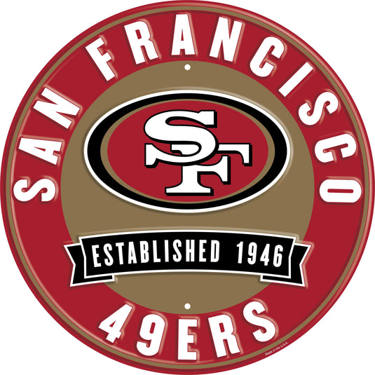 Fan Creations Wall Decor San Francisco 49ers Metal Established Date Circle