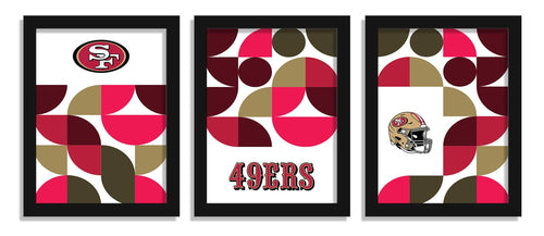 Fan Creations Wall Decor San Francisco 49ers Minimalist Color Pop 12x16 (Set Of 3)