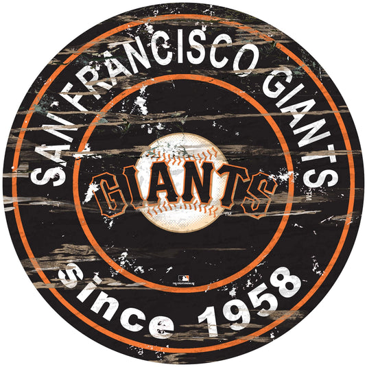 Fan Creations 24" Wall Art San Francisco Giants Distressed 24" Round Sign