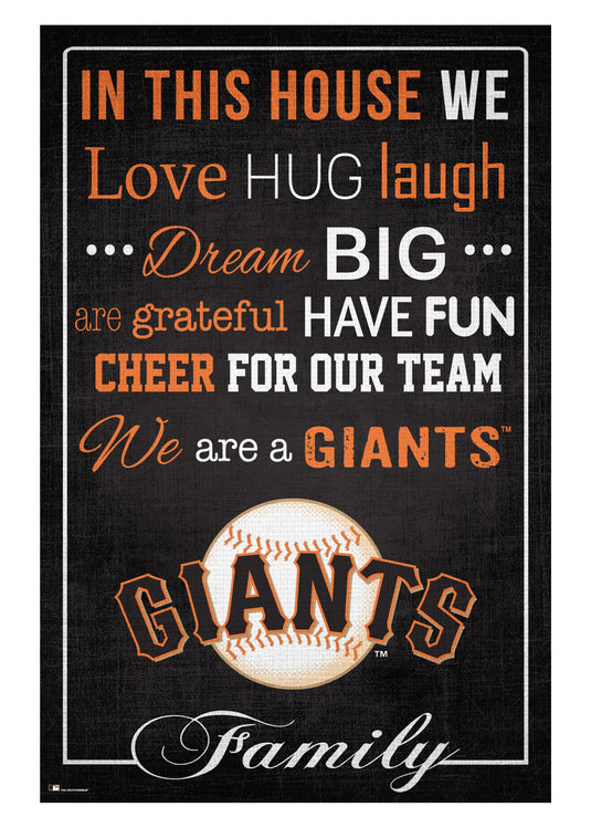Fan Creations Home Decor San Francisco Giants   In This House 17x26
