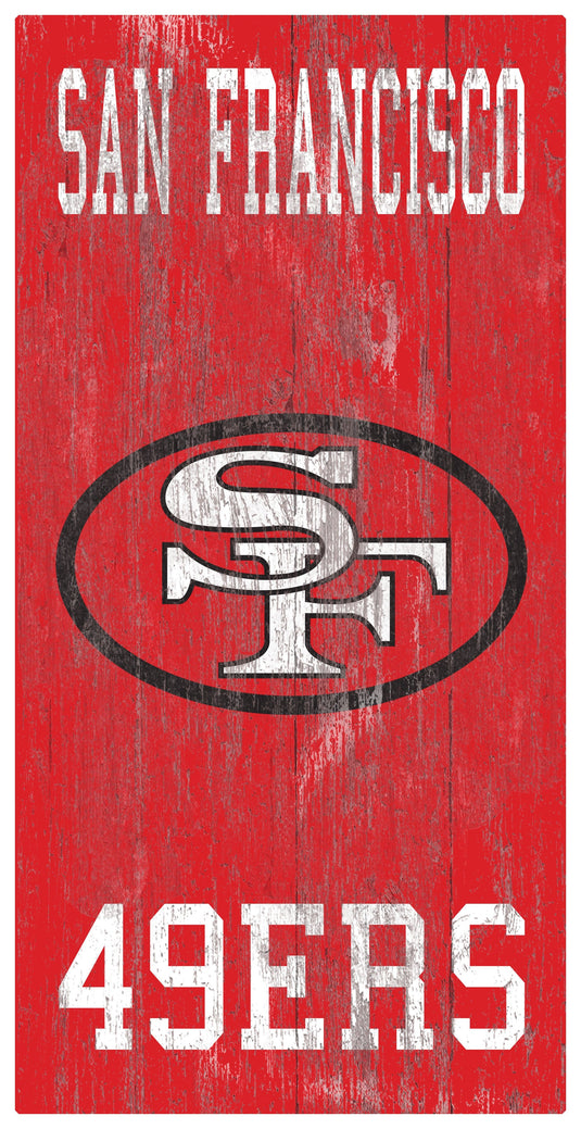 Fan Creations Home Decor San Fransisco 49ers Heritage Logo W/ Team Name 6x12
