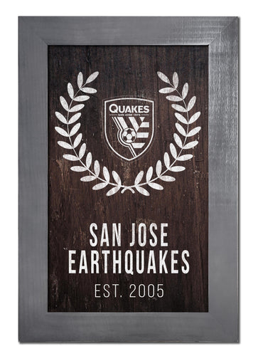 Fan Creations Home Decor San Jose Earthquakes   Laurel Wreath 11x19