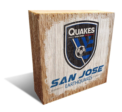 Fan Creations Desktop Stand San Jose Earthquakes Team Logo Block