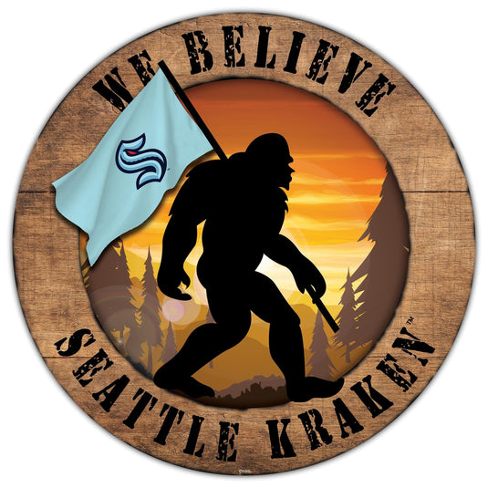 Fan Creations Wall Decor Seattle Kraken Bigfoot 12in Circle