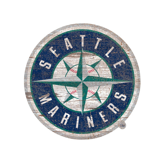 Fan Creations 24" Signs Seattle Mariners Distressed Logo Cutout Sign
