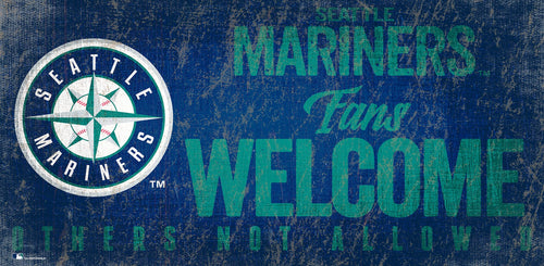 Fan Creations 6x12 Sign Seattle Mariners Fans Welcome Sign