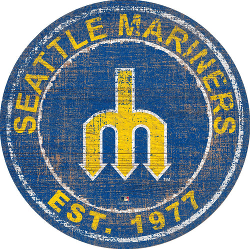 Fan Creations Home Decor Seattle Mariners Heritage Logo Round