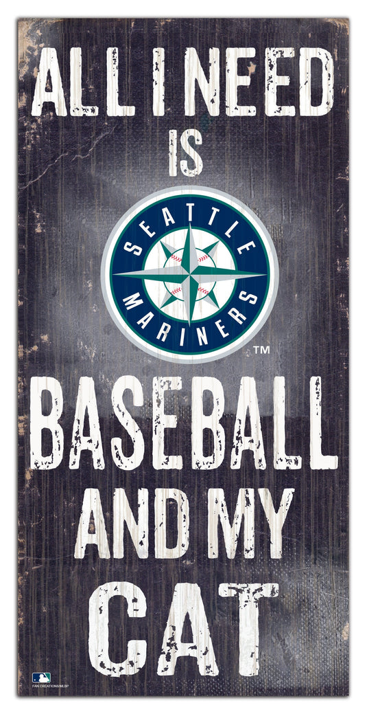 Fan Creations 6x12 Sign Seattle Mariners My Cat 6x12 Sign