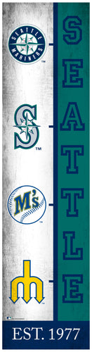 Fan Creations Home decor Seattle Mariners Team Logo Progression 6x24