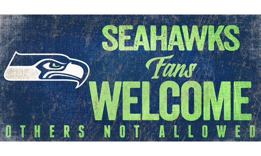 Fan Creations 6x12 Sign Seattle Seahawks Fans Welcome Sign