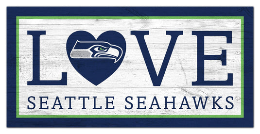 Fan Creations 6x12 Sign Seattle Seahawks Love 6x12 Sign