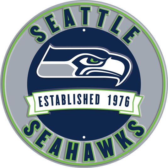 Fan Creations Wall Decor Seattle Seahawks Metal Established Date Circle