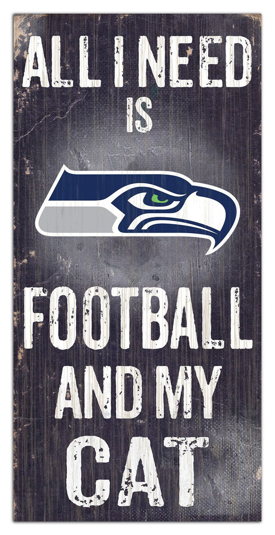Fan Creations 6x12 Sign Seattle Seahawks My Cat 6x12 Sign