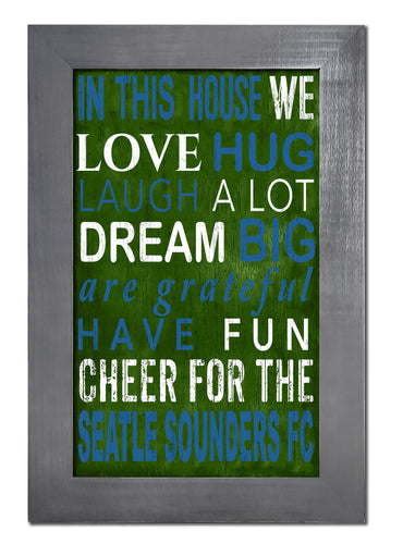 Fan Creations Home Decor Seattle Sounders FC   Color In This House 11x19 Framed