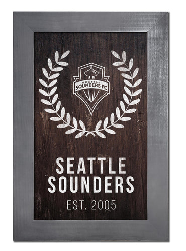 Fan Creations Home Decor Seattle Sounders FC   Laurel Wreath 11x19