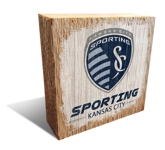 Fan Creations Desktop Stand Sporting Kansas City Team Logo Block