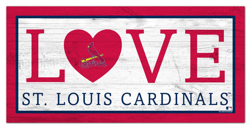 Fan Creations 6x12 Sign St Louis Cardinals Love 6x12 Sign