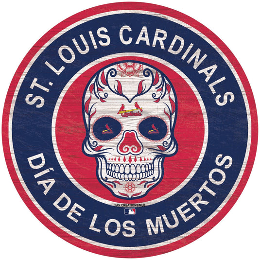 Fan Creations Holiday Home Decor St Louis Cardinals Sugar Skull Circle