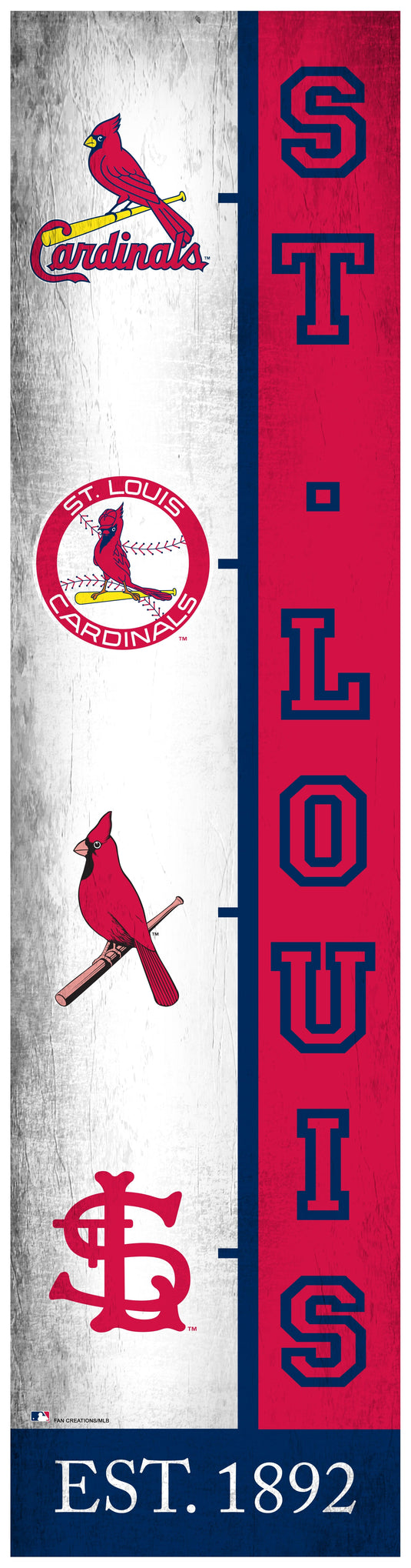 Fan Creations MLB St. Louis Cardinals Unisex St. Louis Cardinals Flag Sign,  Team Color, 6 x 12, (M1007-Cardinals)