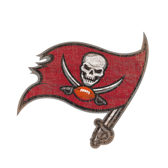 Fan Creations 24" Signs Tampa Bay Buccaneers Distressed Logo Cutout Sign