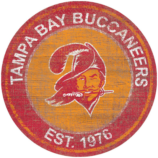 Fan Creations Home Decor Tampa Bay Buccaneers Heritage Logo Round