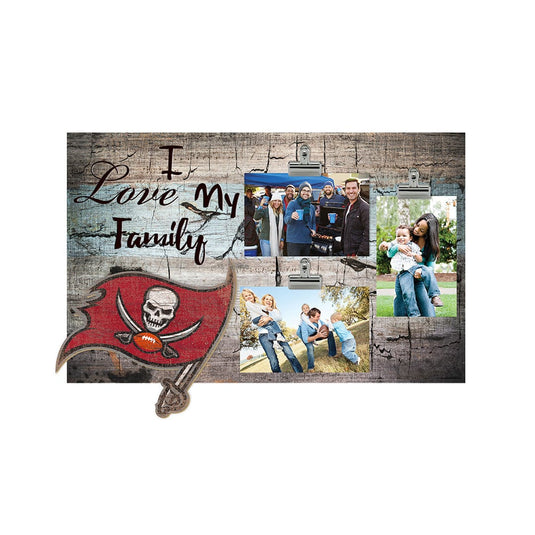 Fan Creations Desktop Stand Tampa Bay Buccaneers I Love My Family 11x19 Clip Frame