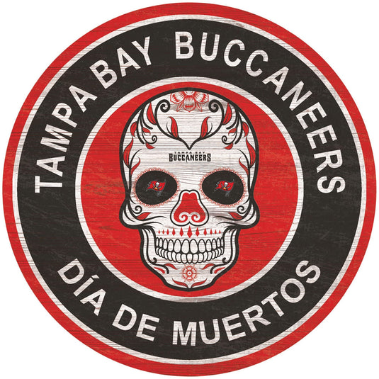 Fan Creations Holiday Home Decor Tampa Bay Buccaneers Sugar Skull Circle