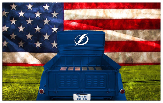 Fan Creations Home Decor Tampa Bay Lightning  Patriotic Retro Truck 11x19