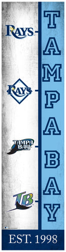 Fan Creations Home decor Tampa Bay Rays Team Logo Progression 6x24