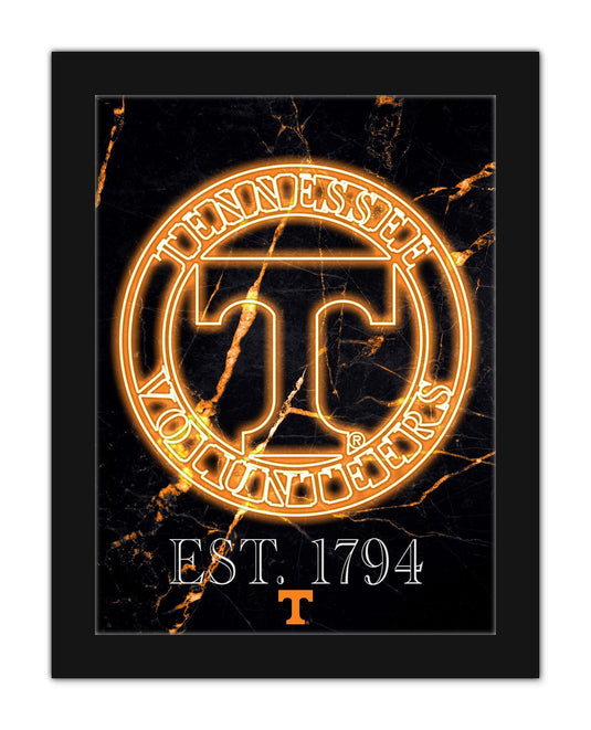 Fan Creations Wall Decor Tennessee Neon Circle Logo 12x16