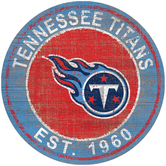 Fan Creations Home Decor Tennessee Titans Heritage Logo Round