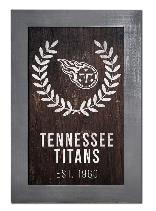 Fan Creations Home Decor Tennessee Titans   Laurel Wreath 11x19