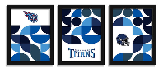 Fan Creations Wall Decor Tennessee Titans Minimalist Color Pop 12x16 (Set Of 3)